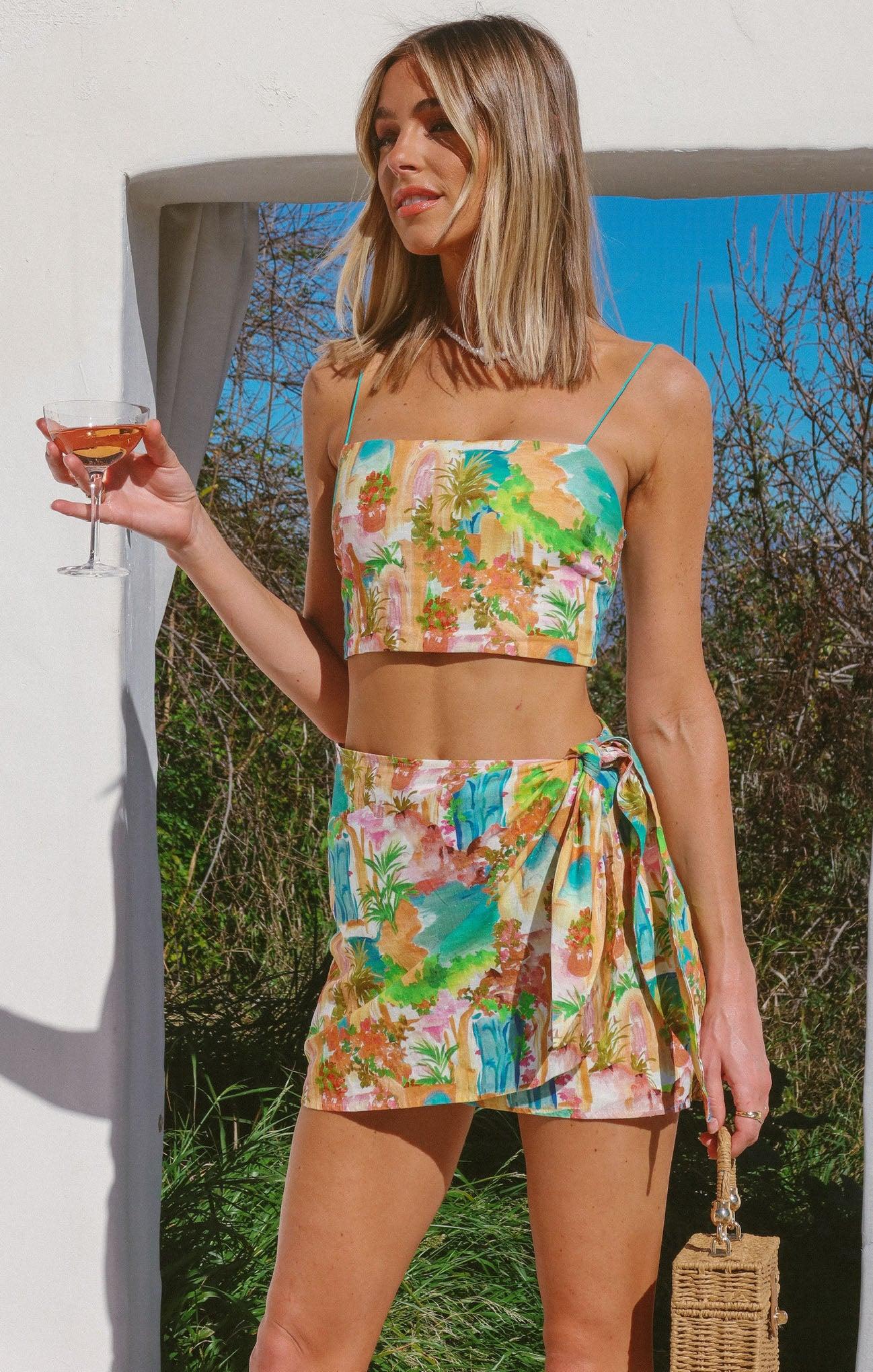 Tula Top ~ Palermo Spritz Linen Product Image