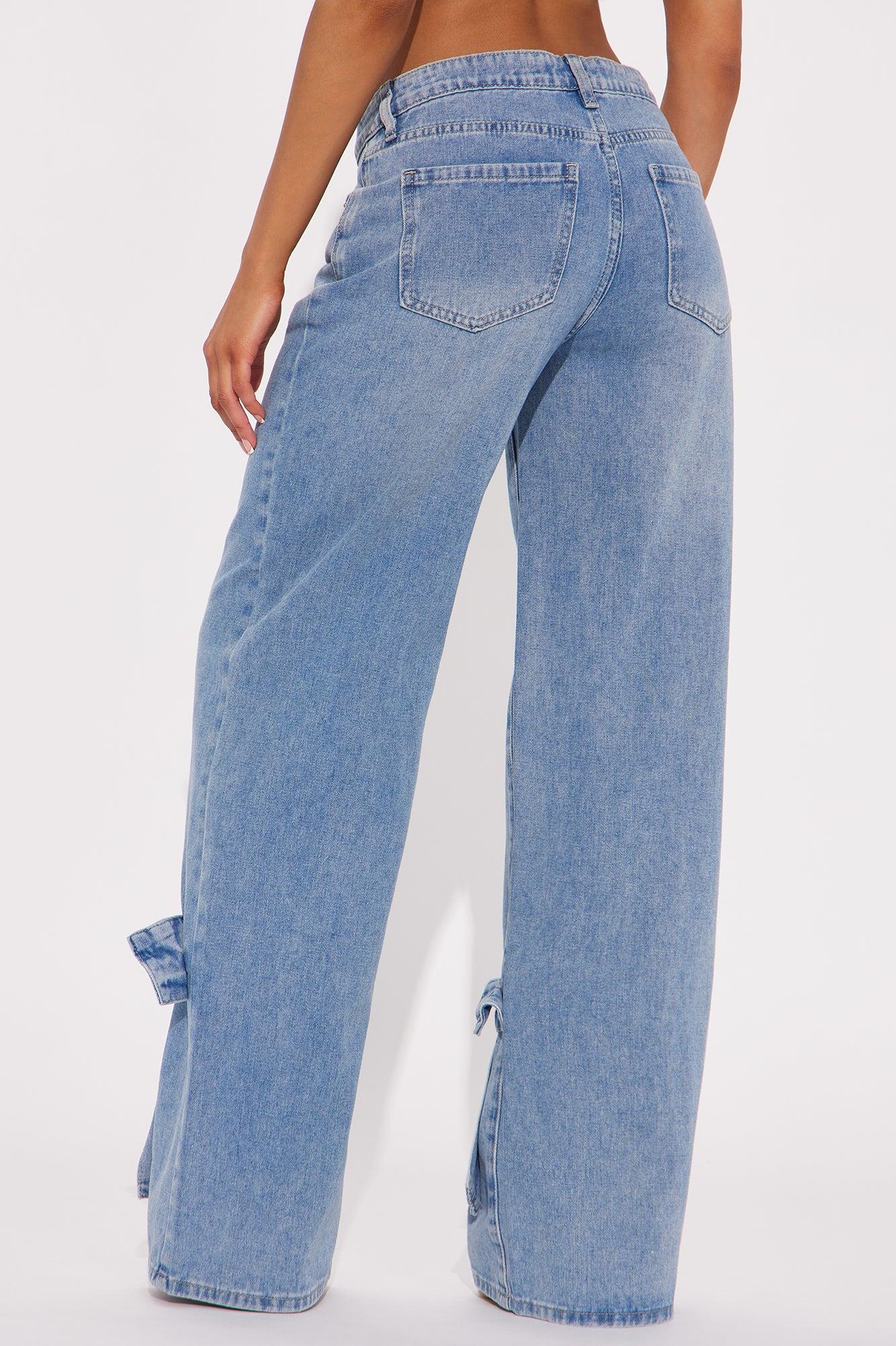 Take a Bow Wide Leg Jean - Medium Wash Product Image