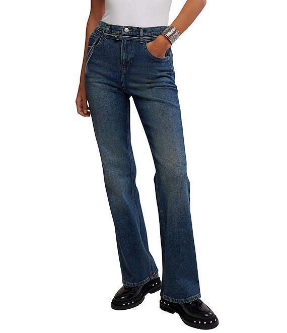 Free People We The Free Sabine Slim Bootcut Denim Self-Tie Belt Jeans Product Image