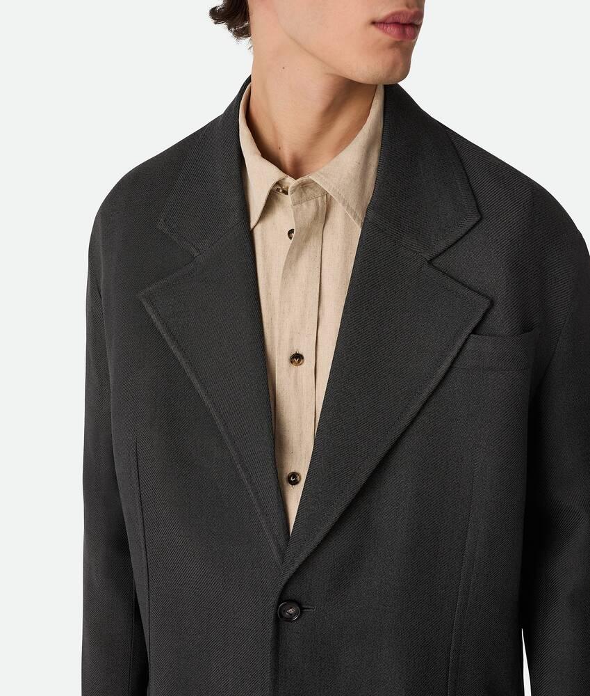 Men's Viscose Melange Jacket in Charcoal melange/vulcano Product Image