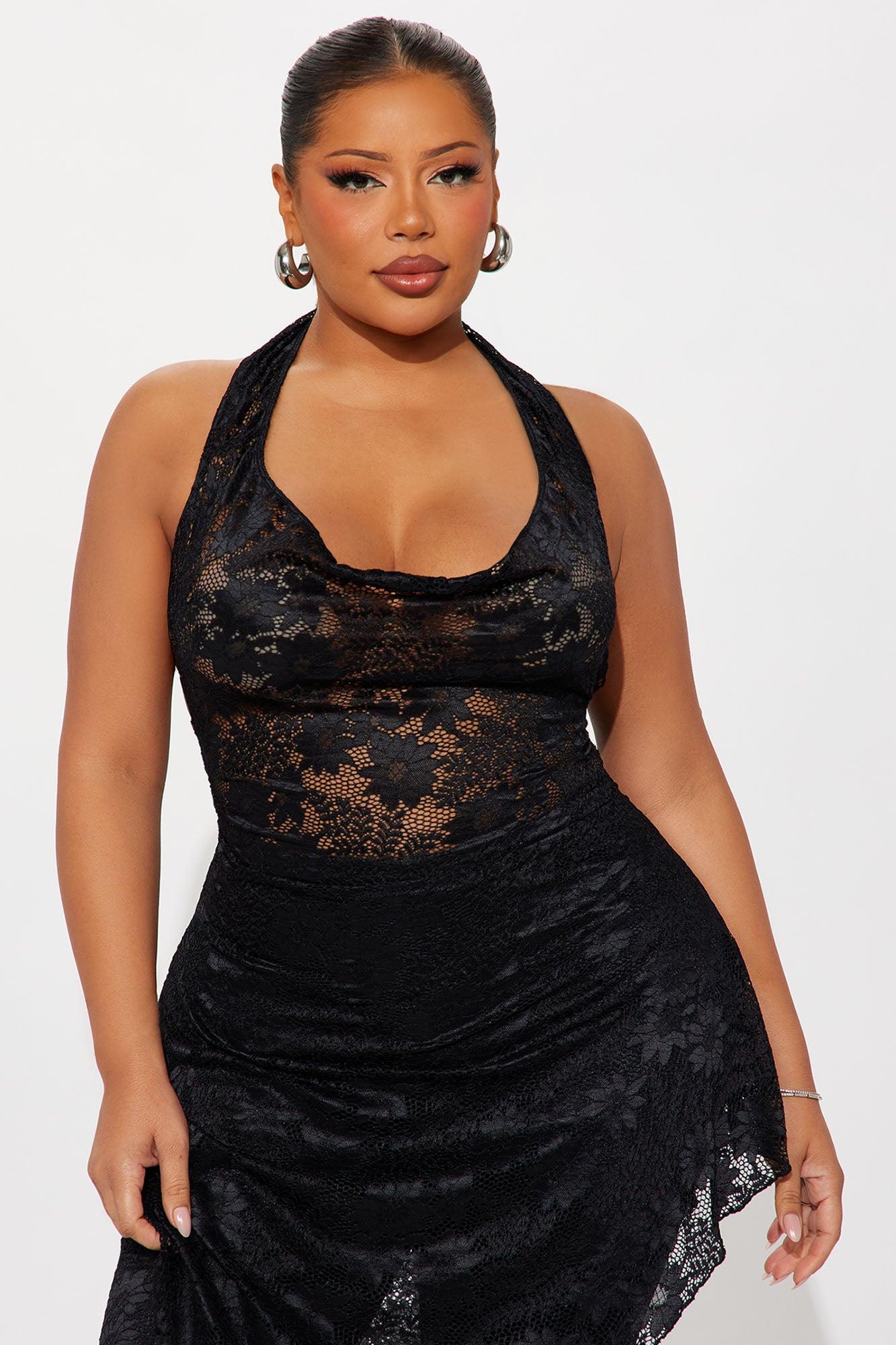 Genesis Lace Off Shoulder Pant Set - Black Female Product Image