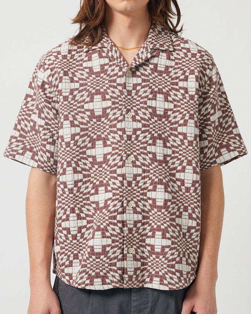 Wavy Optic Jacquard SS Camp Product Image