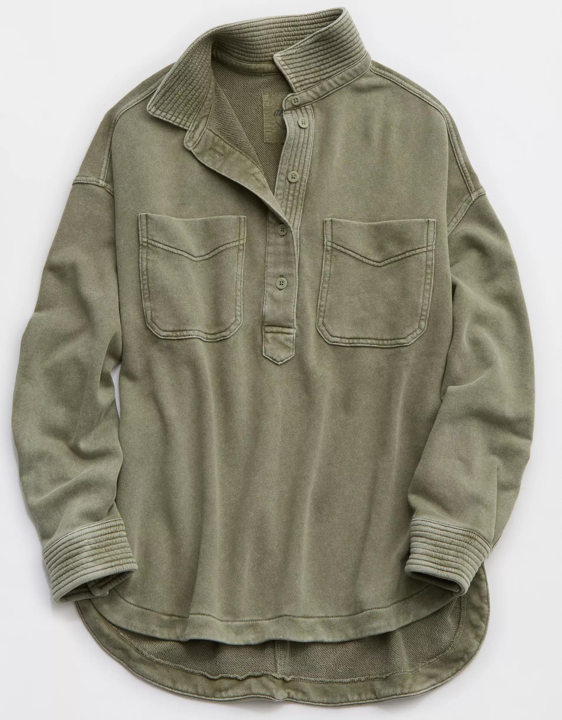 Aerie Popover Polo Sweatshirt Product Image