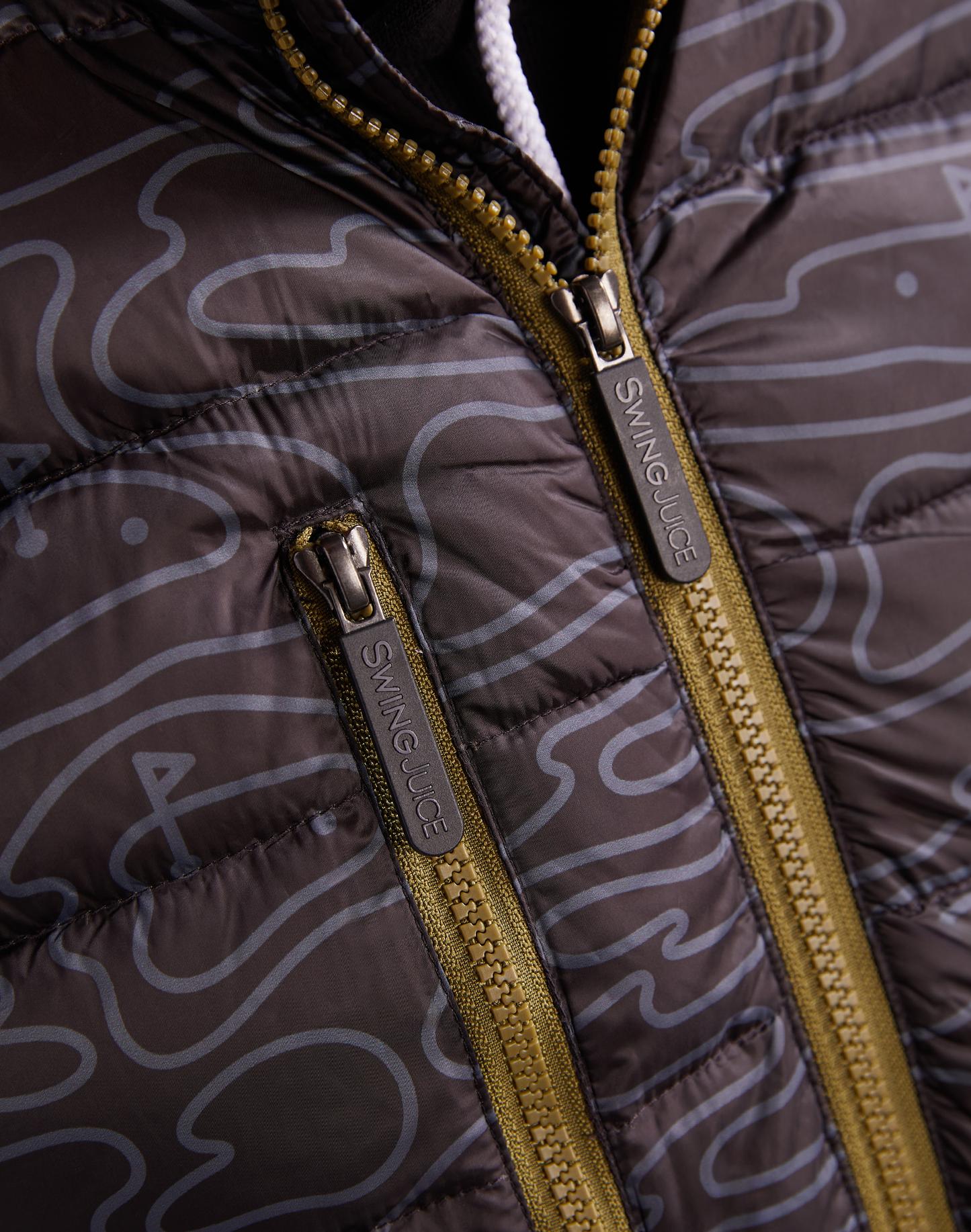 Swing Juice Golf Rhythmic Lines Men's Packable Puffer Vest Product Image