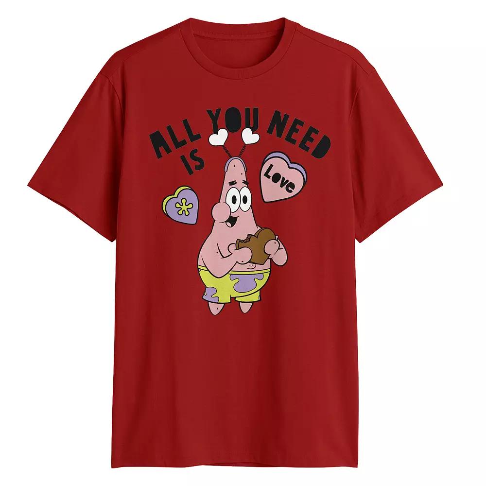Men's Nickelodeon SpongeBob SquarePants Patrick All You Need Is Love Graphic Tee,  Product Image