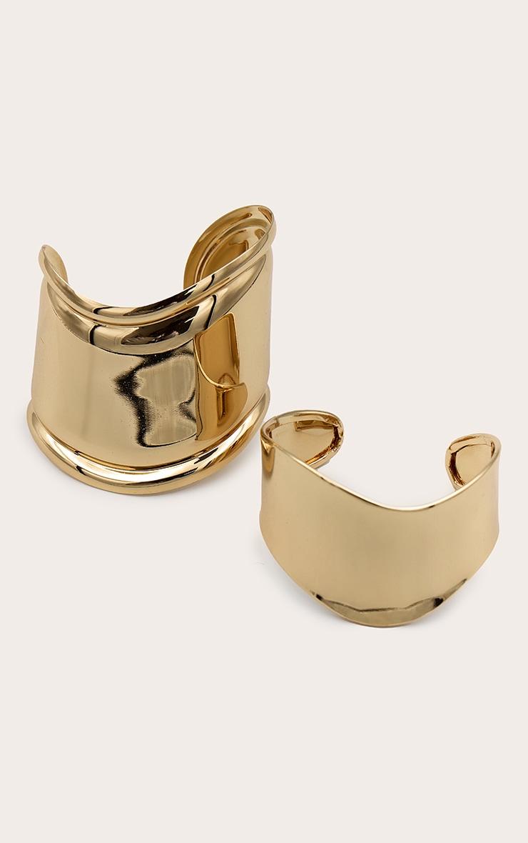 Gold Curved Bangle Set Product Image