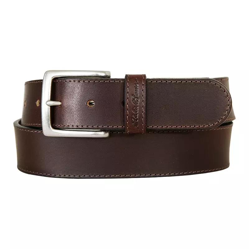 Men's Eddie Bauer 1.45-in. Leather Belt with Sasquatch Stretch Tab,  Product Image