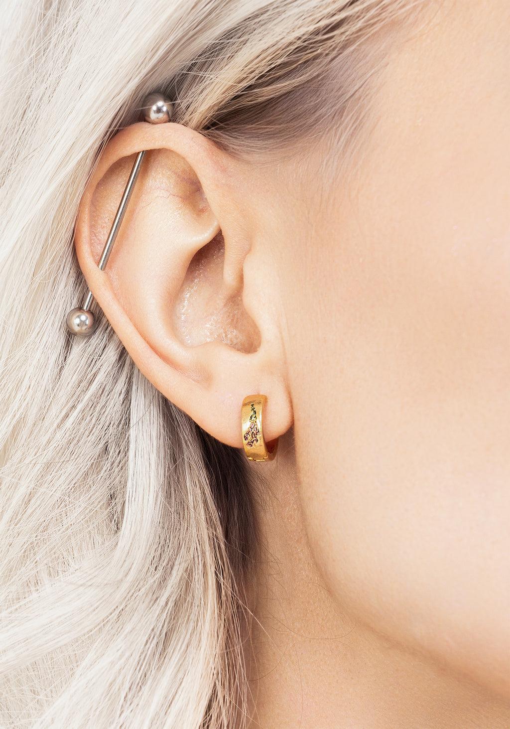 Cyrus Moth Charm Hoop Earrings Product Image