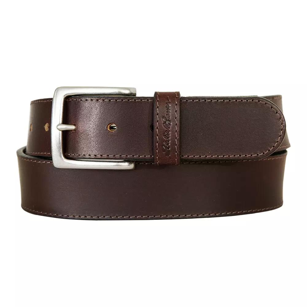 Men's Eddie Bauer 1.45-in. Leather Belt with Sasquatch Stretch Tab,  Product Image