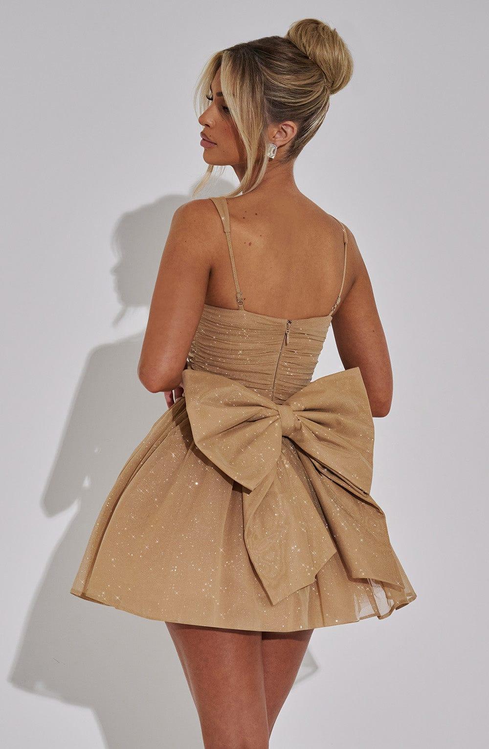 Polly Mini Dress - Gold Sparkle Product Image