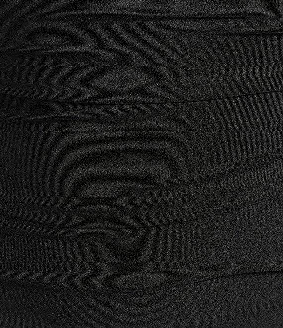 B. Darlin V-Neck Spaghetti Strap Open Back Shirred Dress Product Image