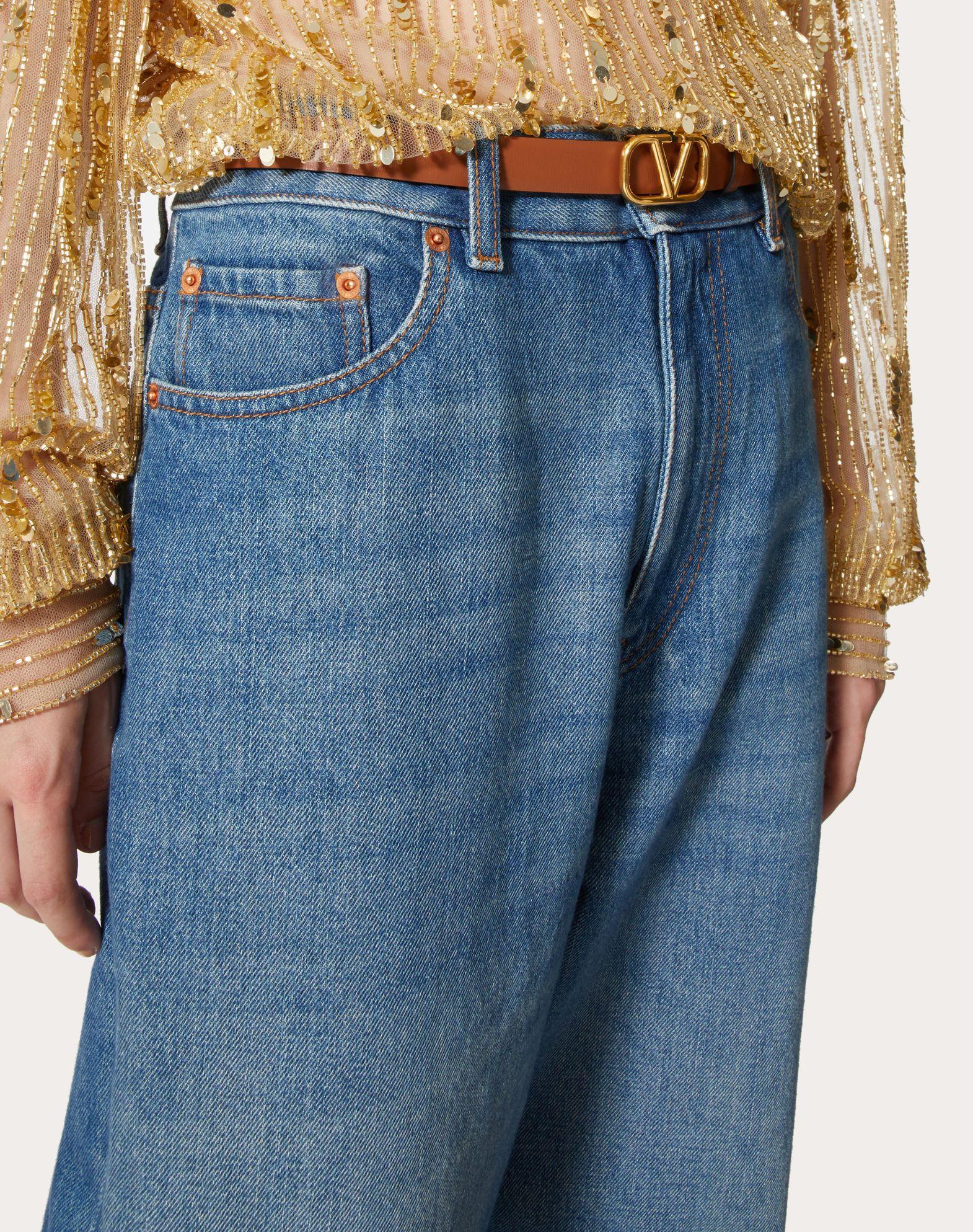 Reversible Vlogo Signature Belt In Glossy Calfskin 20 Mm Product Image