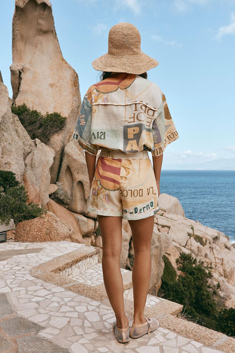 Portofino Top - Fiorire Acqua Product Image