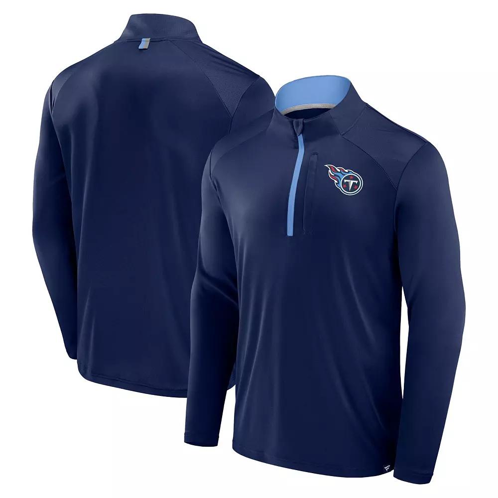 Men's Fanatics Navy Tennessee Titans Defender Long Sleeve Quarter-Zip Jacket,  Product Image