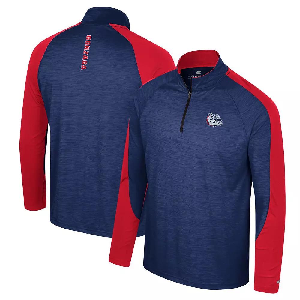 Men's Colosseum Navy Gonzaga Bulldogs Langmore Raglan Quarter-Zip Top, Size: Medium, Zag Blue Product Image