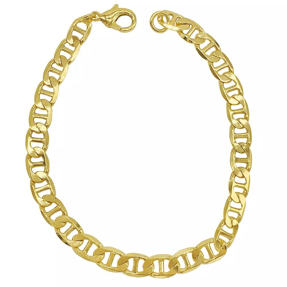 Adornia 14k Gold Plated Stainless Steel Chain Bracelet, Men's, Gold Tone Product Image