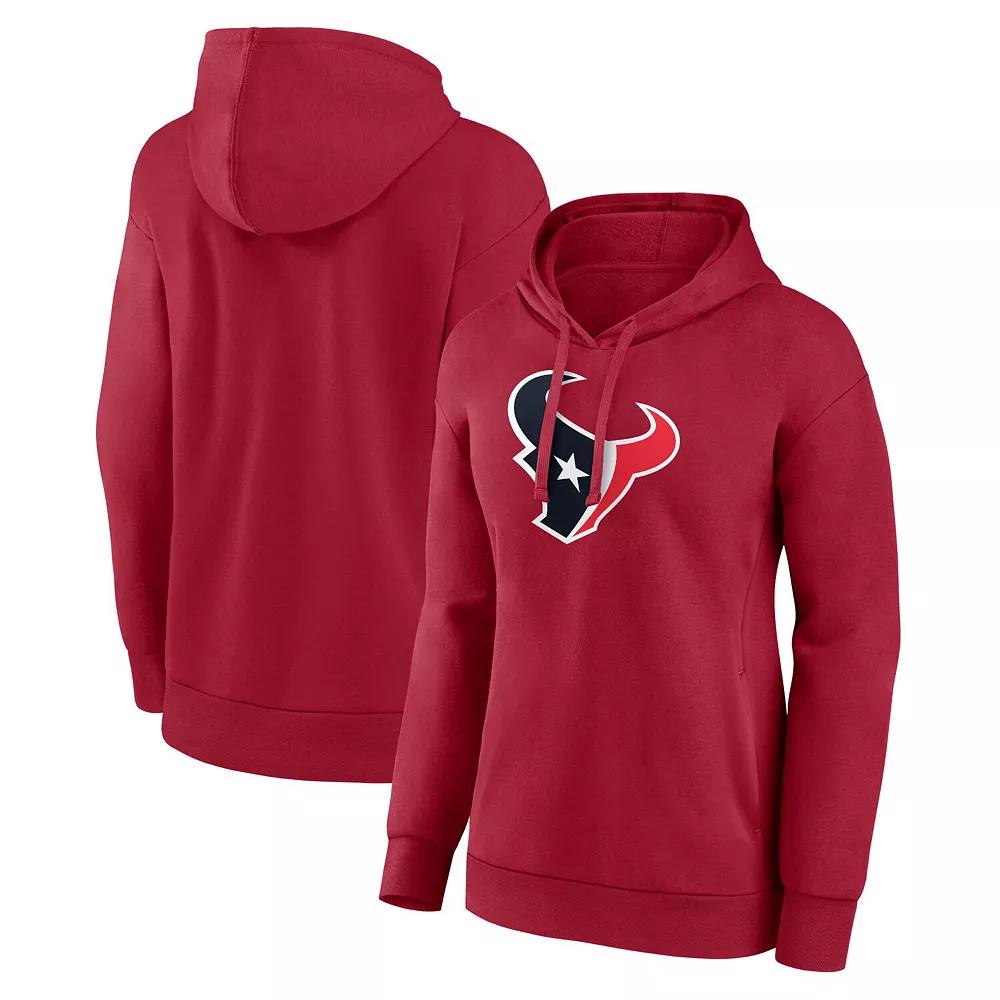 Women's Fanatics Red Houston Texans Primary Logo Pullover Hoodie,  Product Image