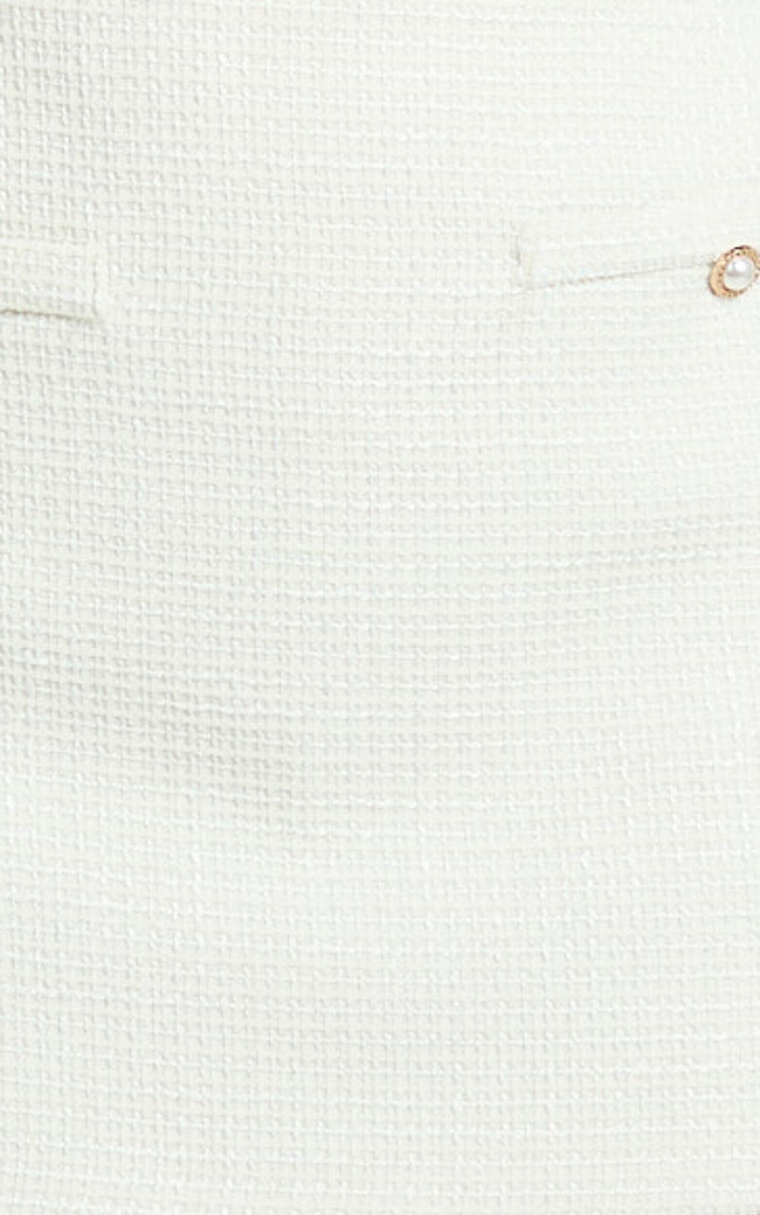 Aleena Skort - Boucle Mid Waist Fitted Mini Skort in Cream Product Image