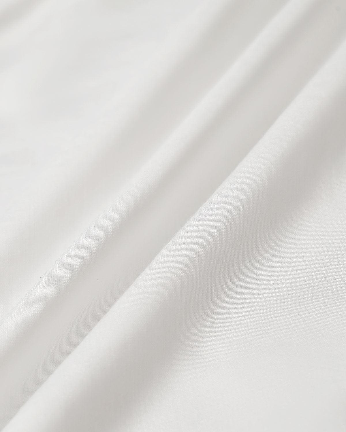 White Puffed Sleeve V Neck Midi Dress Product Image