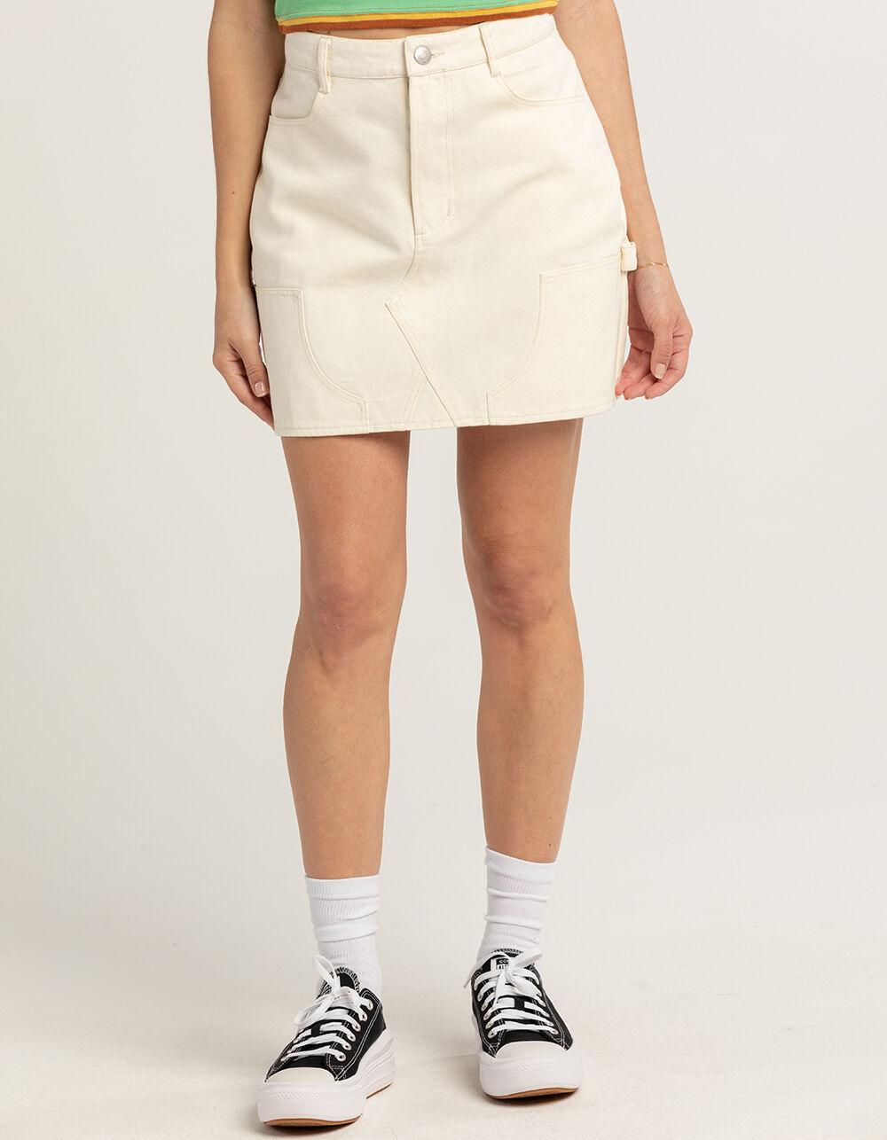 OBEY Bibi Womens Carpenter Skirt - CREAM Product Image