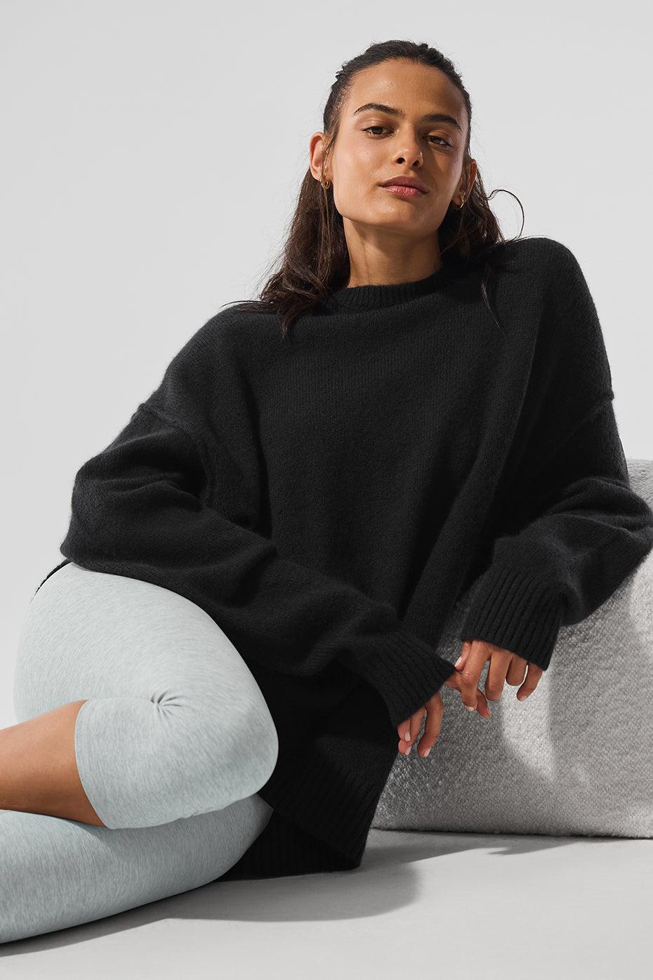 New Class Cashmere Crewneck Sweater - Black Female Product Image