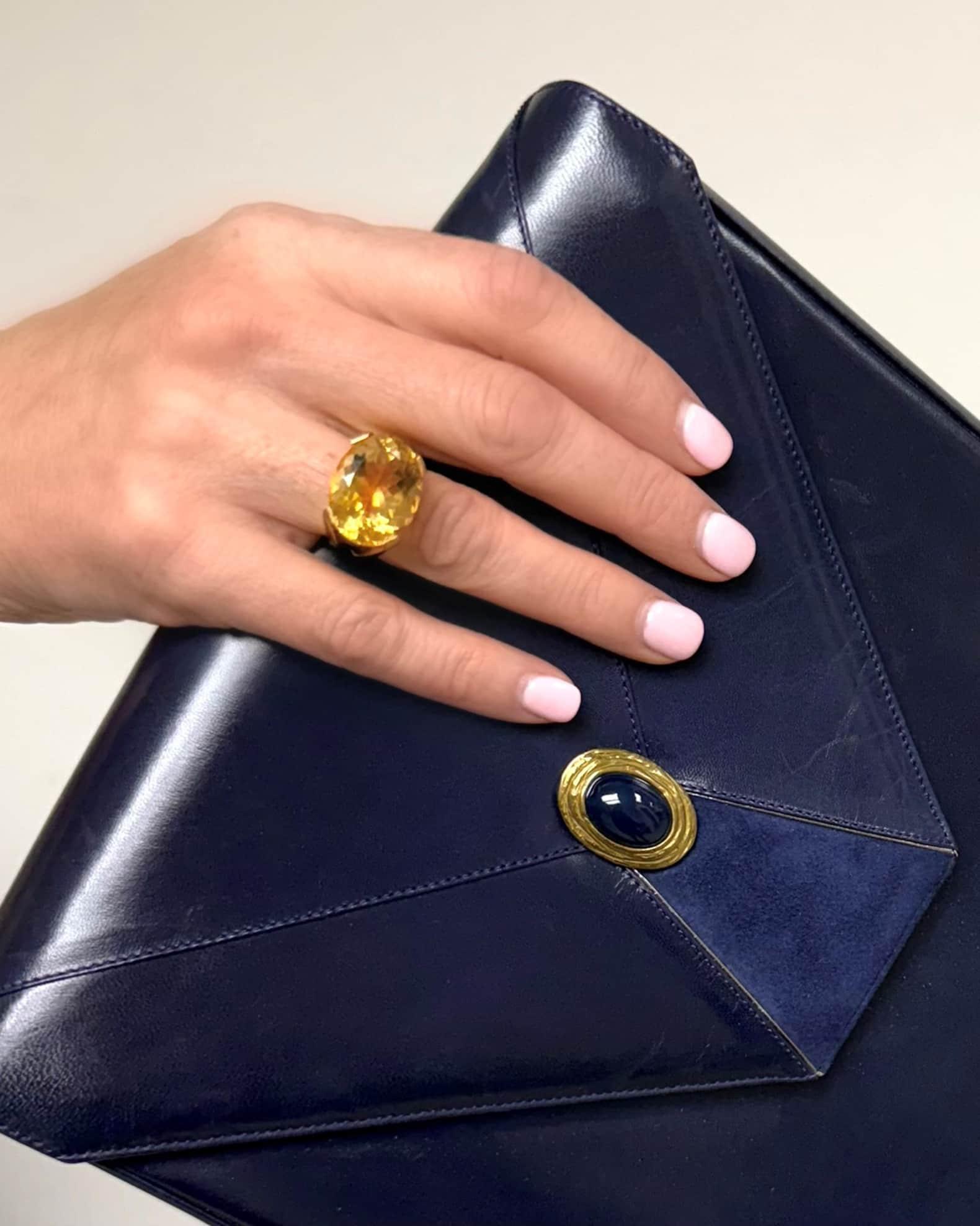 The Faceted Maxi Citrine Statement Ring Product Image