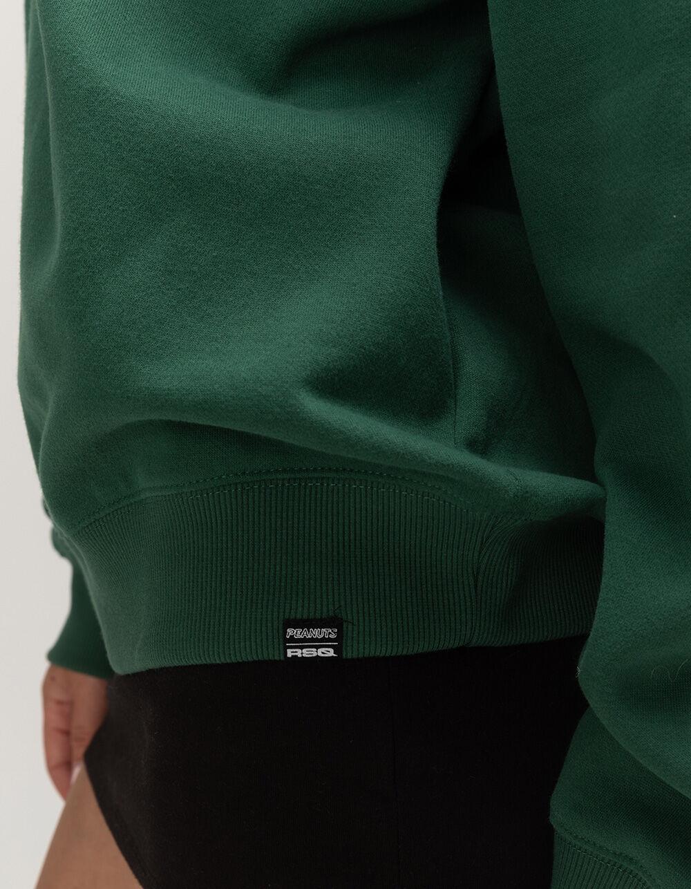 RSQ x Peanuts Boo Mens Oversized Crewneck Sweatshirt - GREEN Product Image