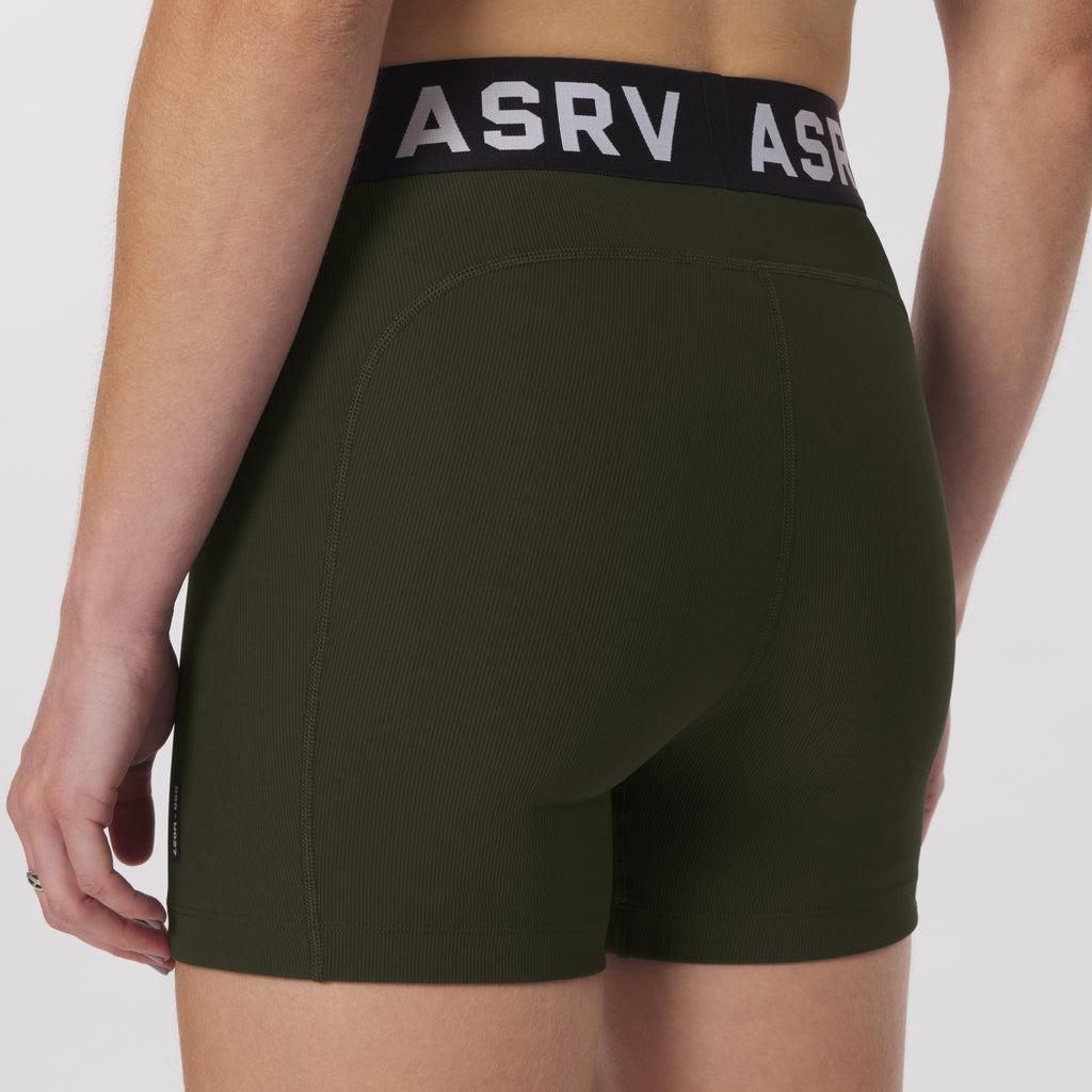 W027. LYCRA® Ribbed Short - Olive Product Image