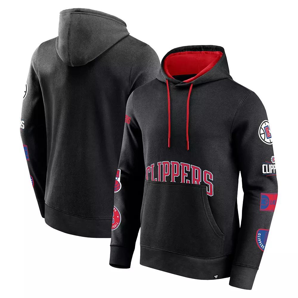 Men's Fanatics Black LA Clippers Home Court Pullover Hoodie,  Product Image