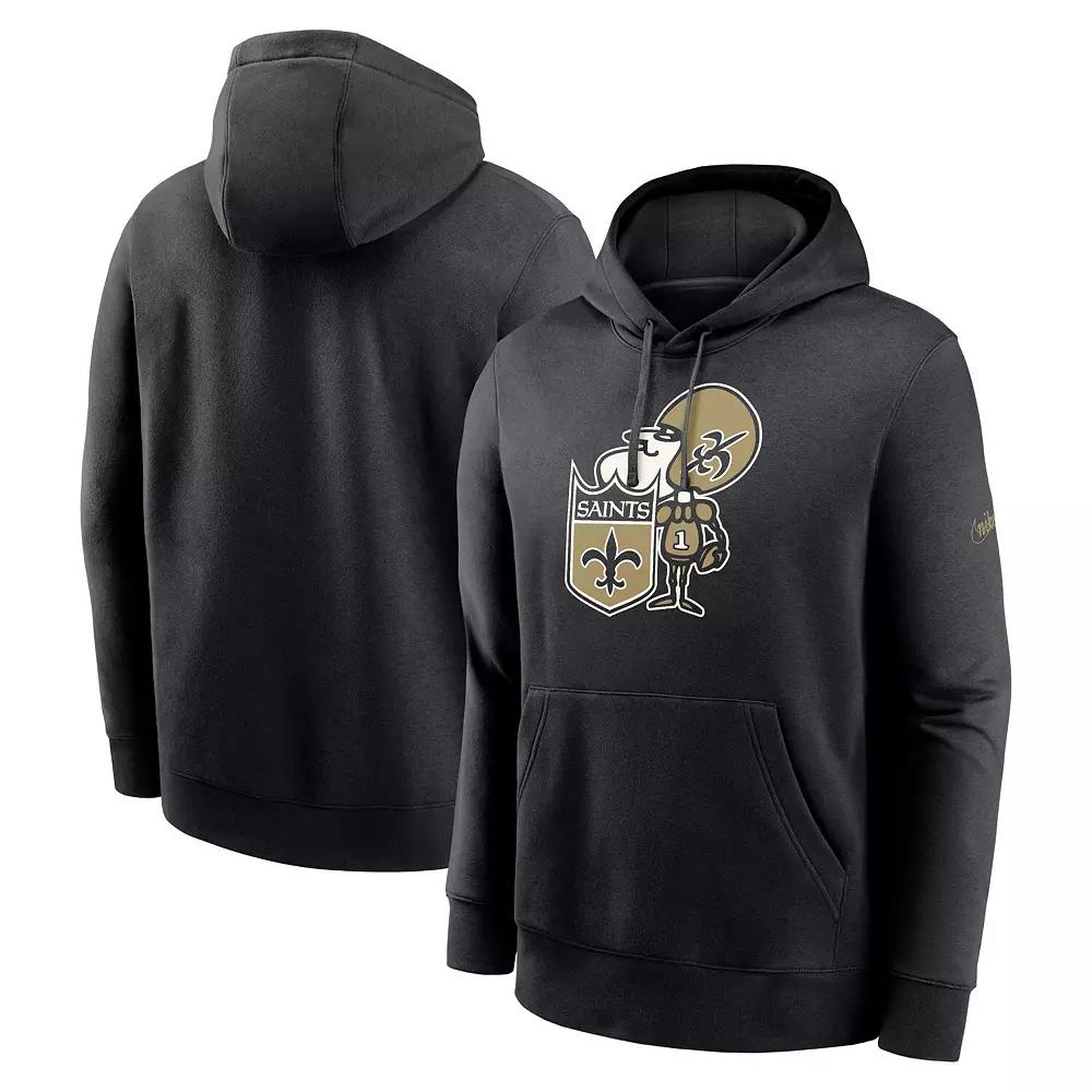 Men's Nike Black New Orleans Saints Rewind Club Pullover Hoodie,  Product Image