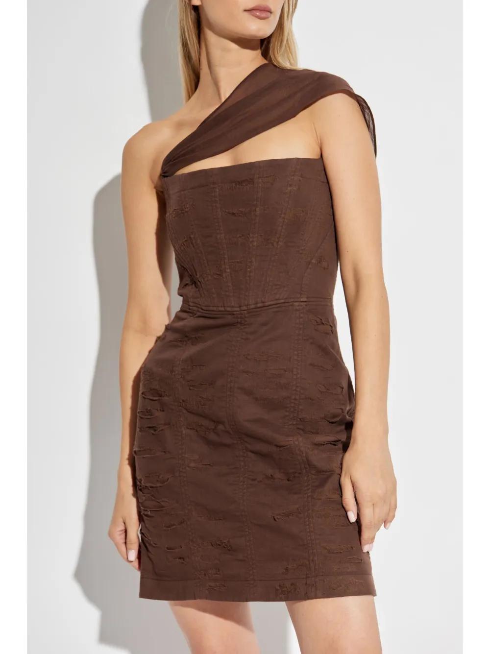 one-shoulder mini dress  Product Image