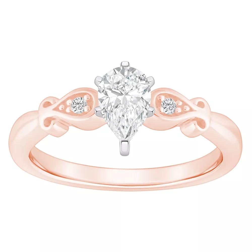 Alyson Layne 14k Gold 1/2 Carat T.W. Diamond Pear Shape Engagement Ring, Womens White Gold Product Image