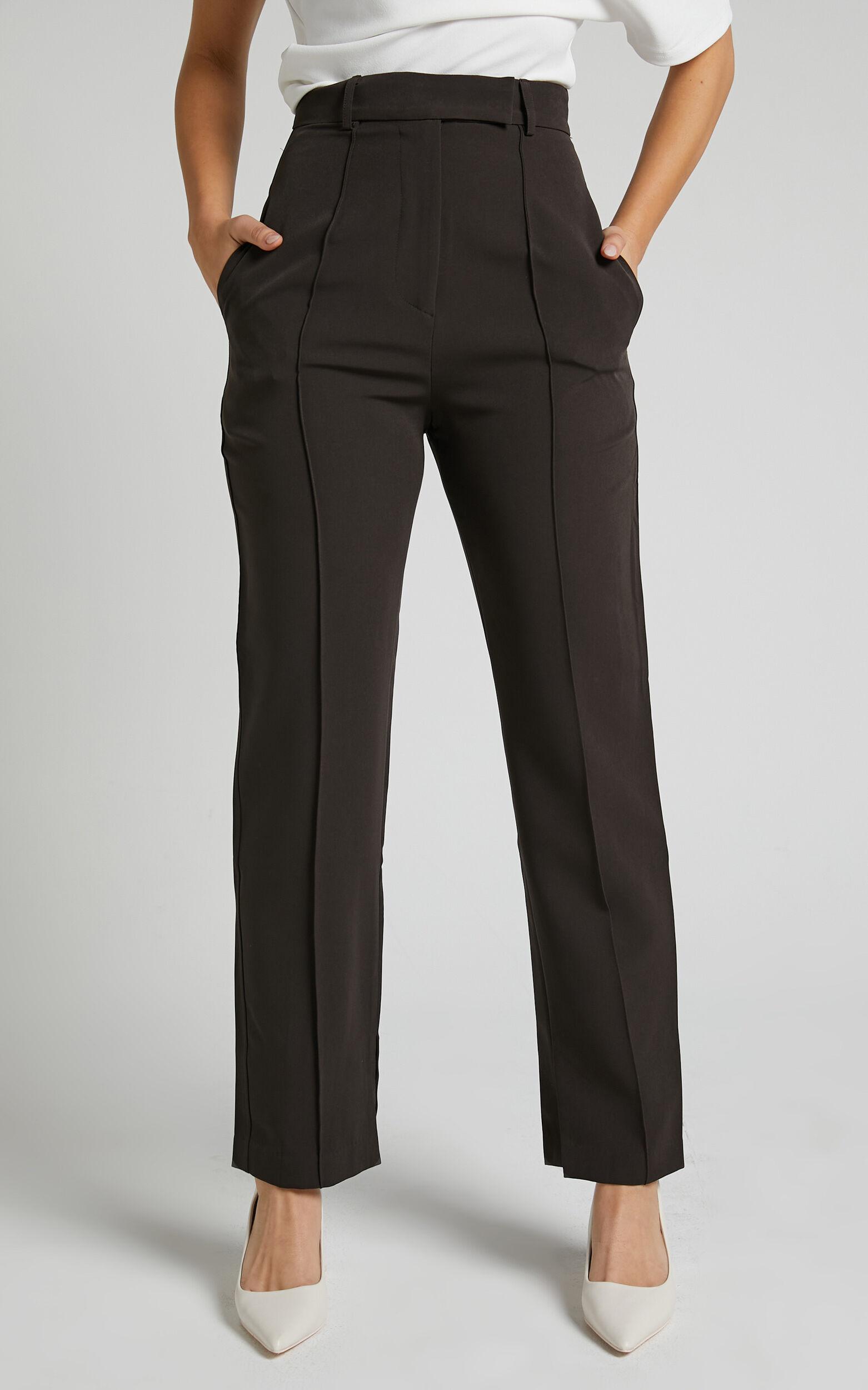 Rogers Pants - High Waisted Pants in Charcoal Product Image