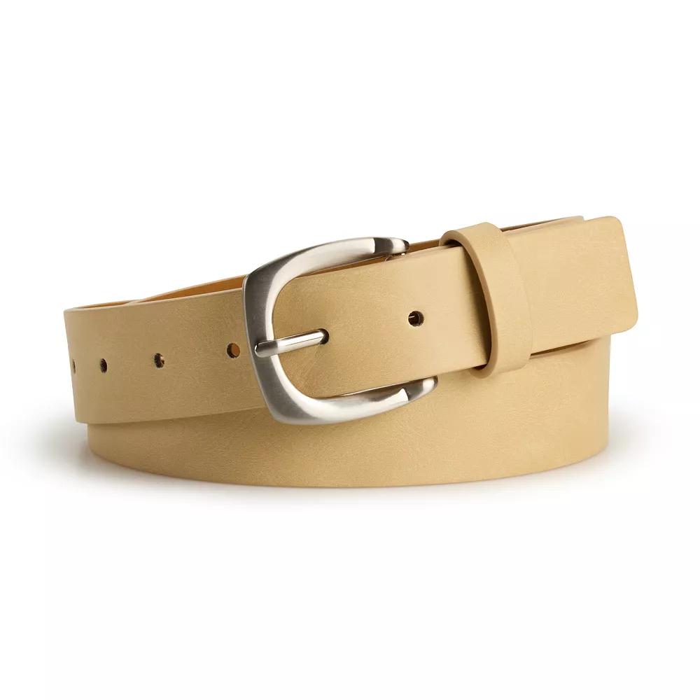 Women's Sonoma Goods For Life 32MM RB Harness Buckle Belt, Size: Small, Ivory Product Image
