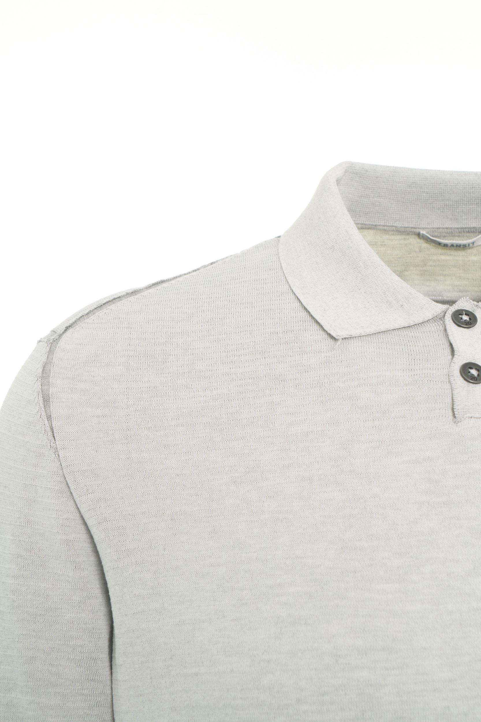 Textured knit polo shirt Product Image