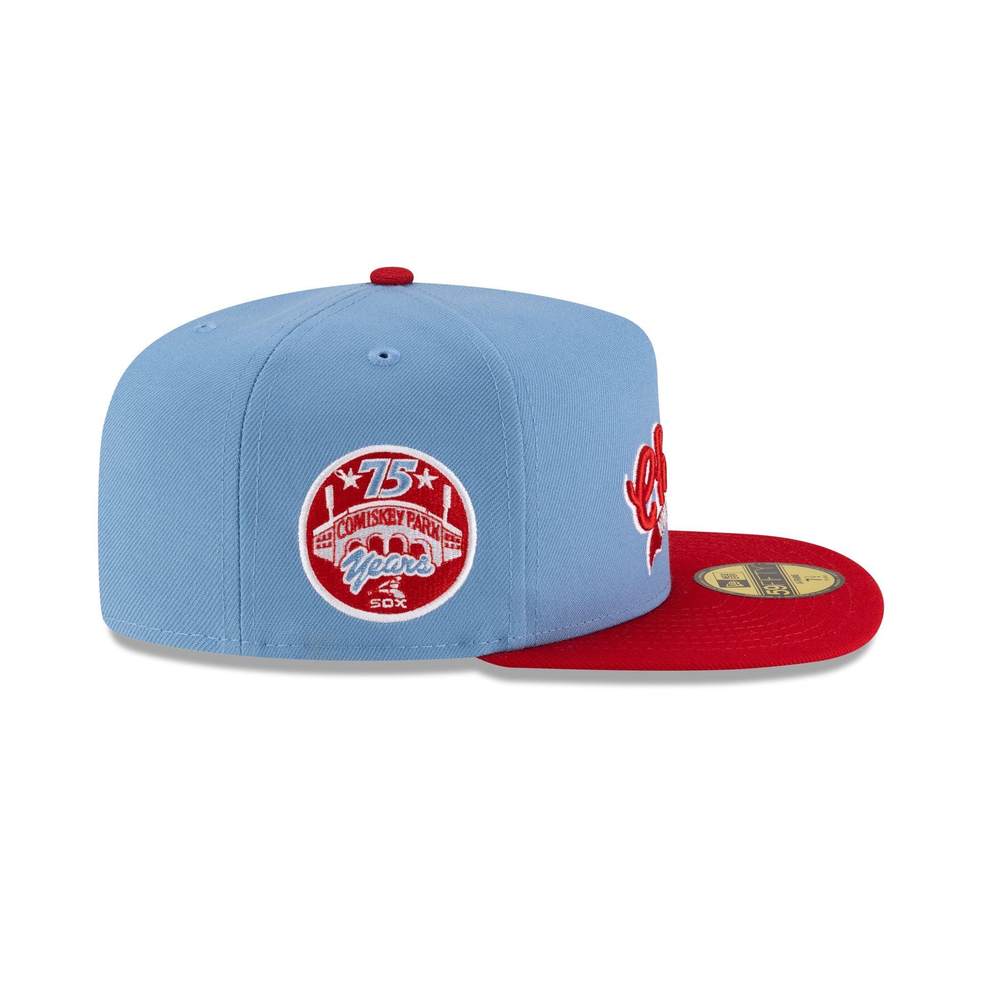 Just Caps Sky Blue Chicago White Sox 59FIFTY A-Frame Fitted Hat Male Product Image