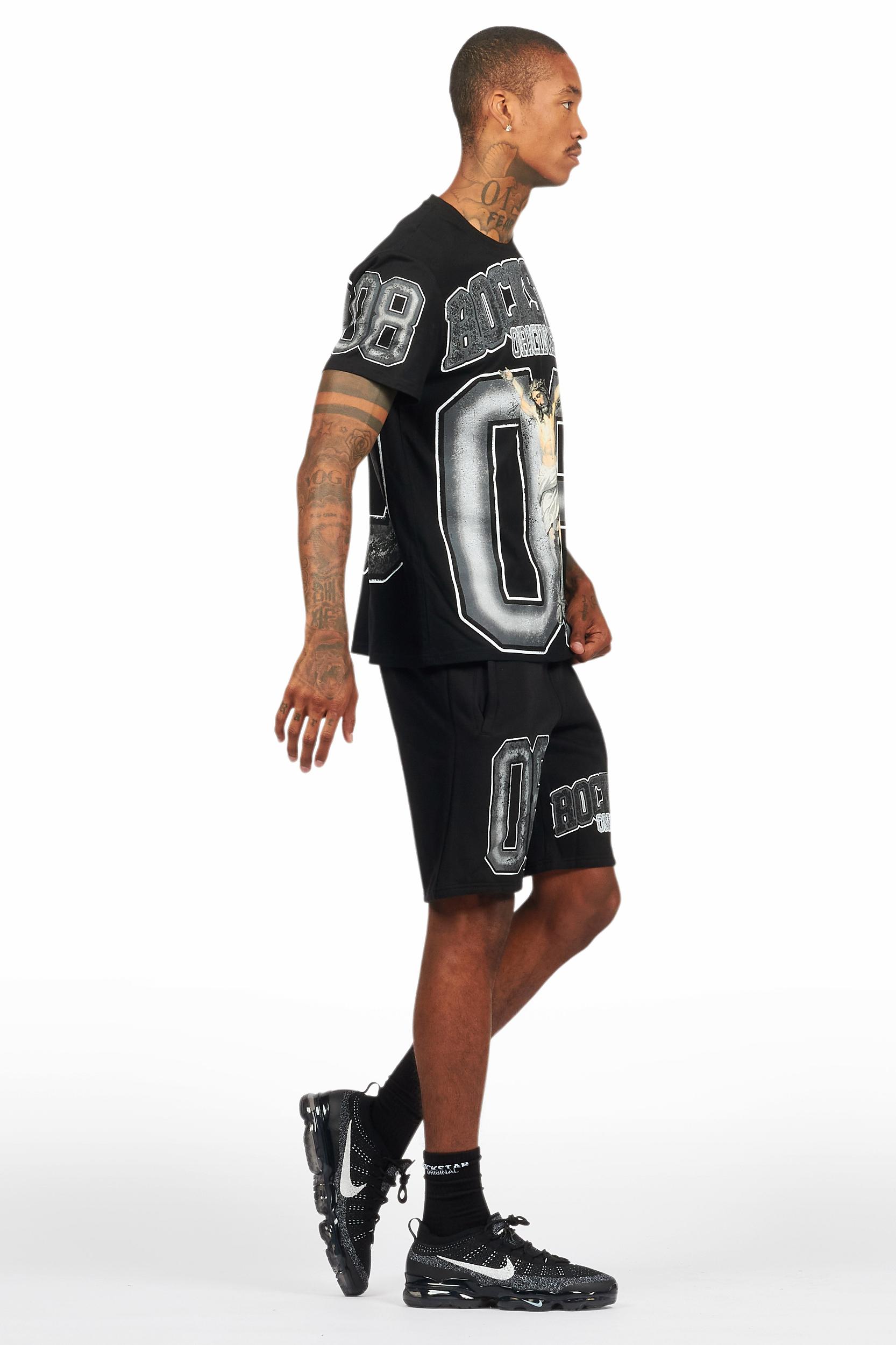 Fields Black/Grey T-Shirt Short Set Male Product Image