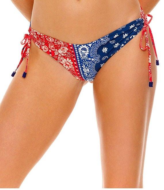 Agua Bendita Eda Atma Placement Print Side Tie Hipster Swim Bottom Product Image