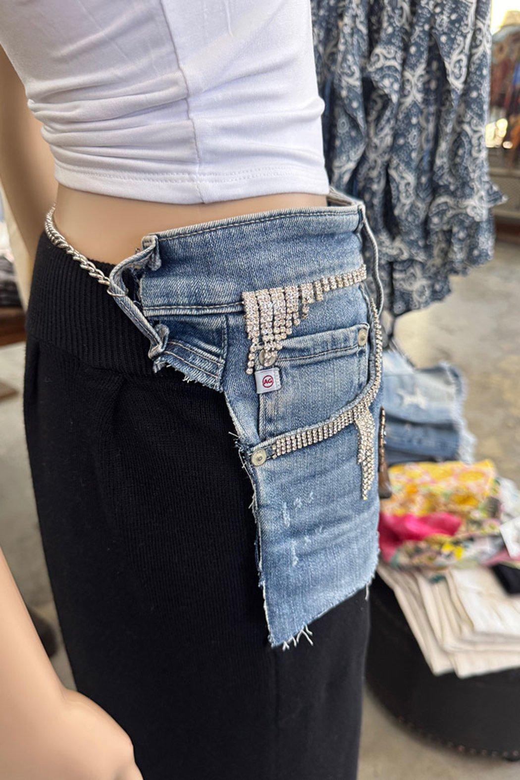 Reworked "ZARA" Denim Charm Belt Product Image