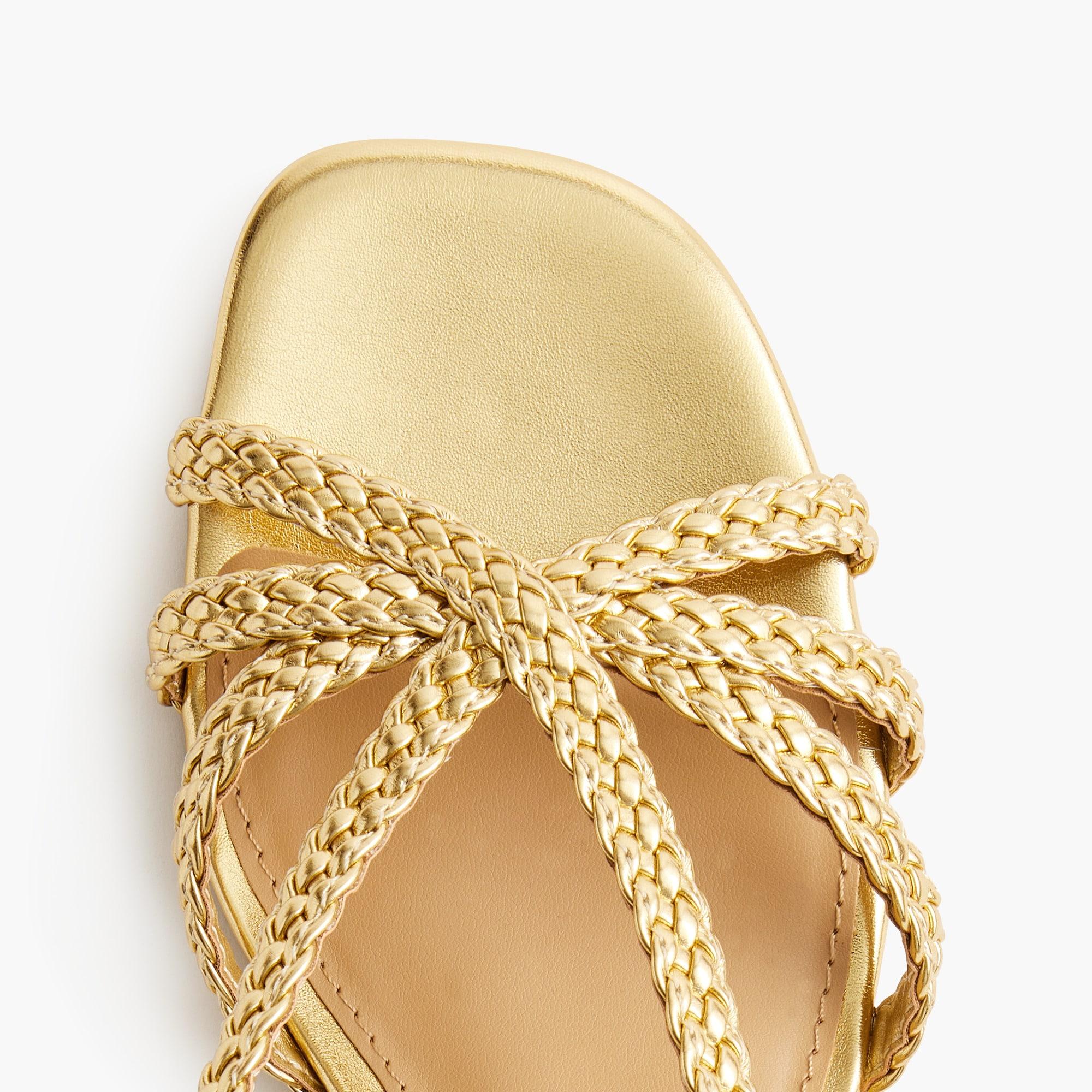 Braided strappy heels Product Image