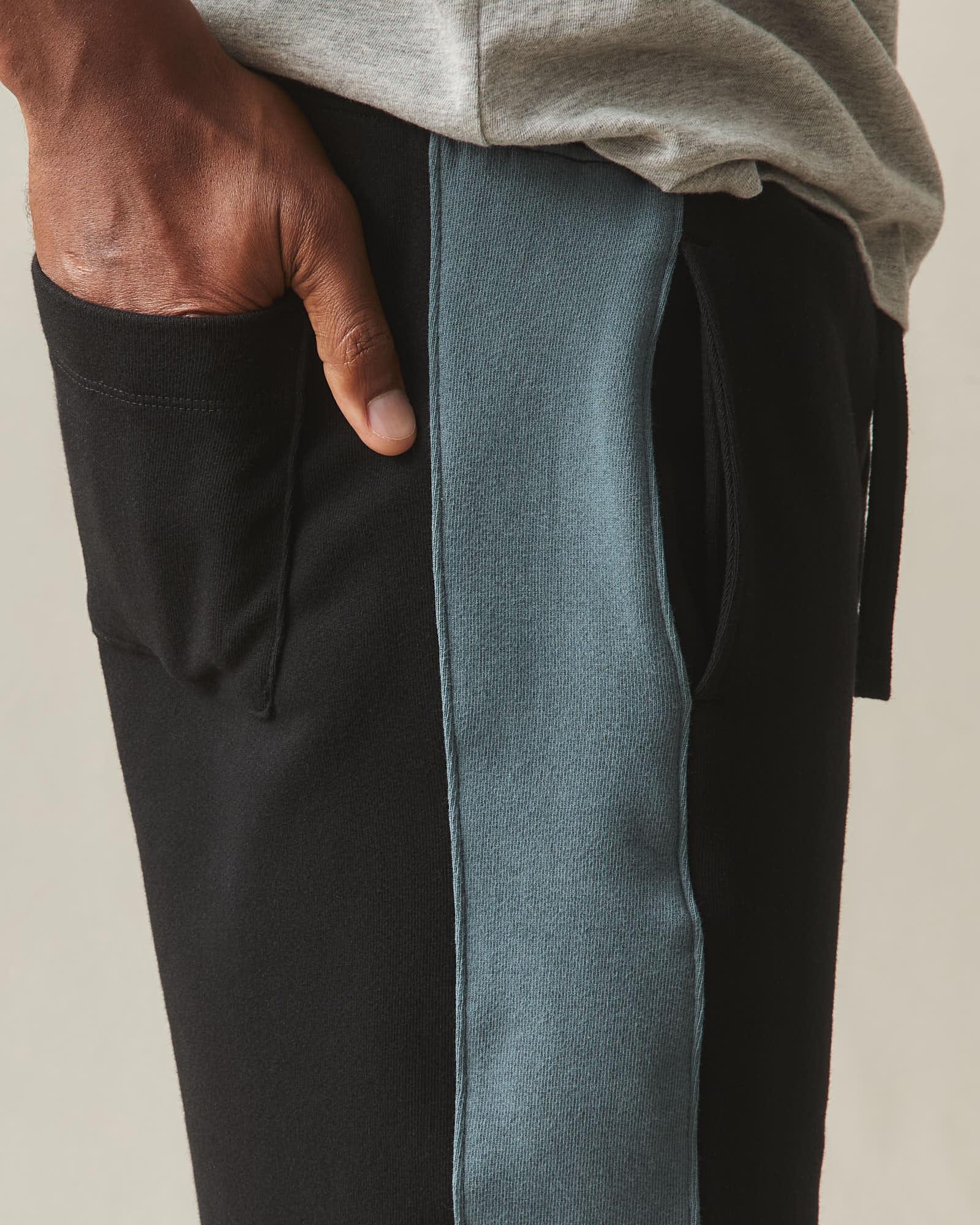 Men's Colorblock Sweatshort - Black Stormy Weather Product Image