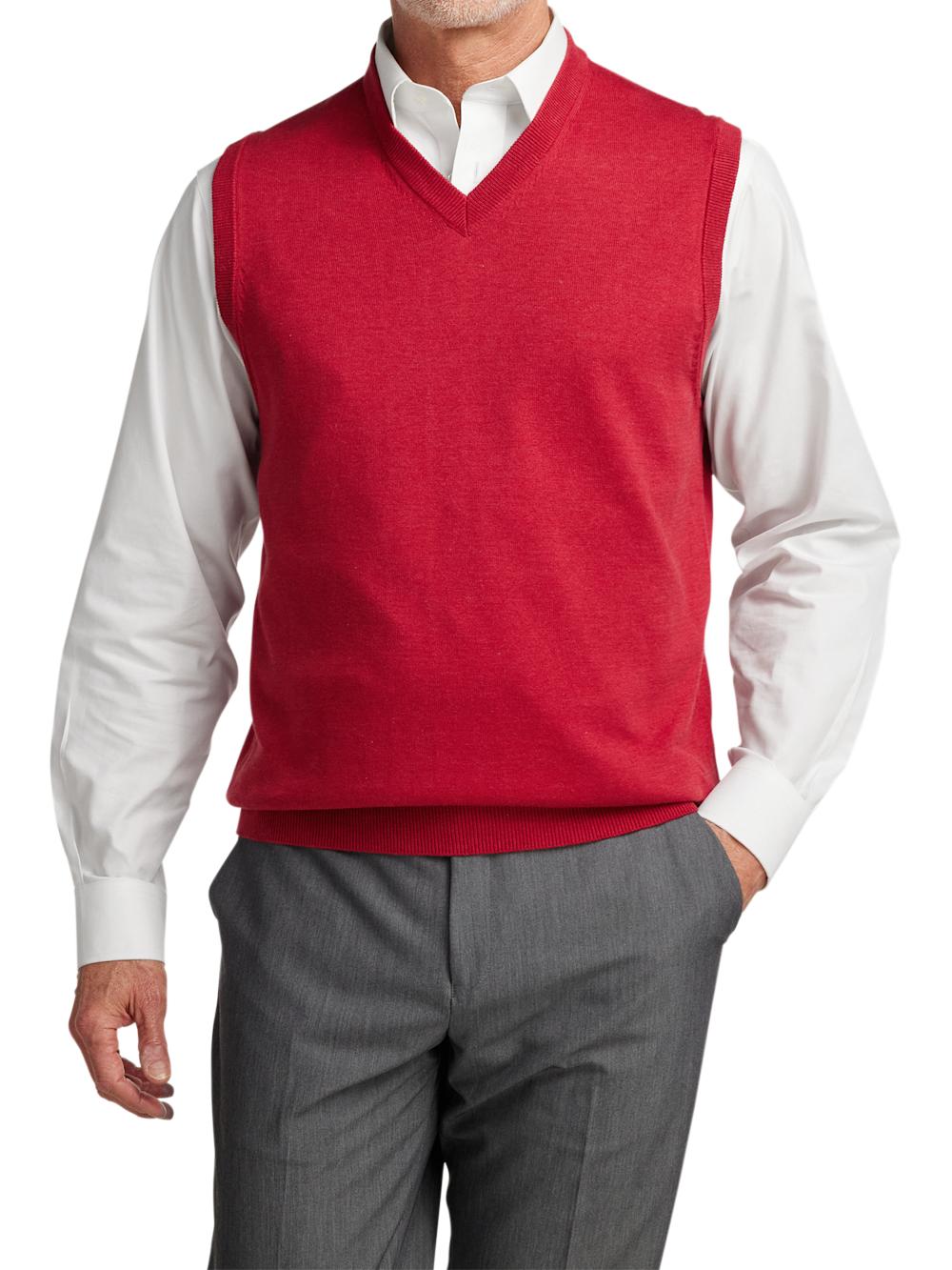 Supima Cotton Vest - Red Product Image