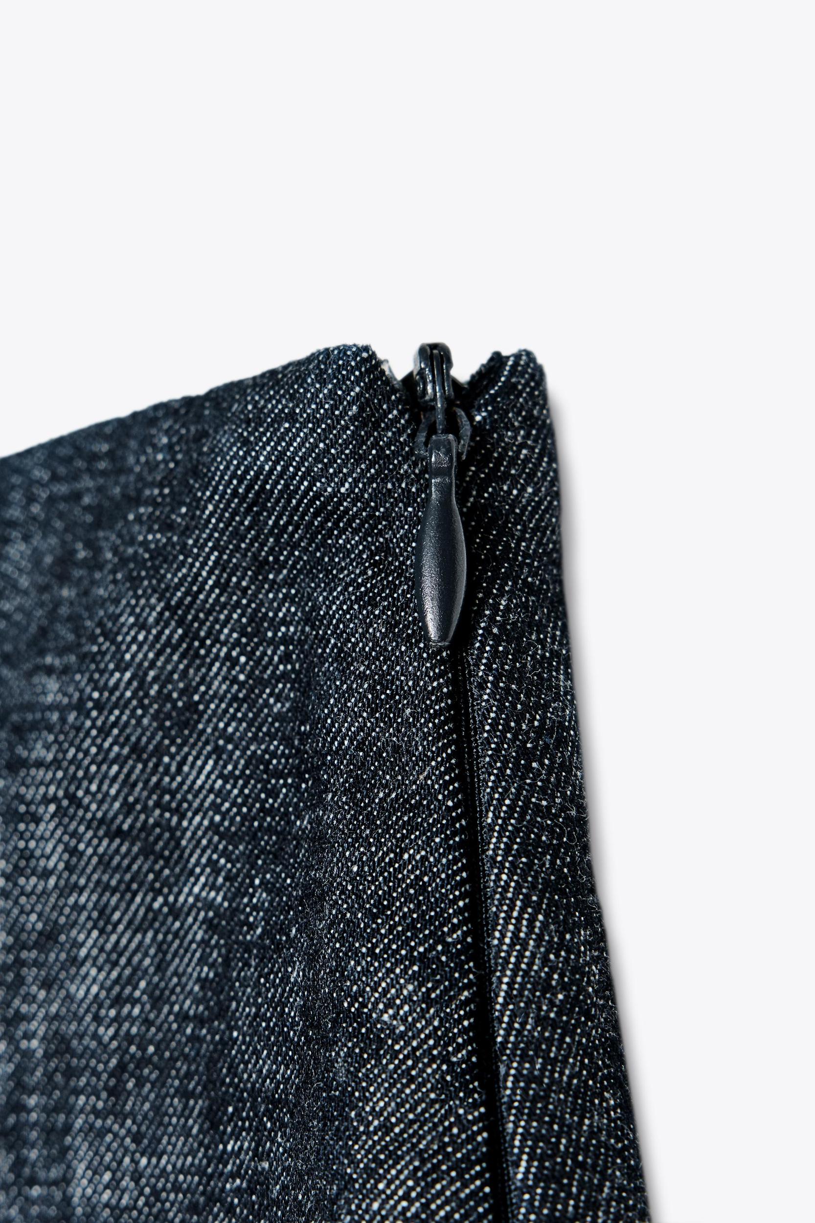 Z1975 MINI DENIM SKORT WITH SLIT Product Image