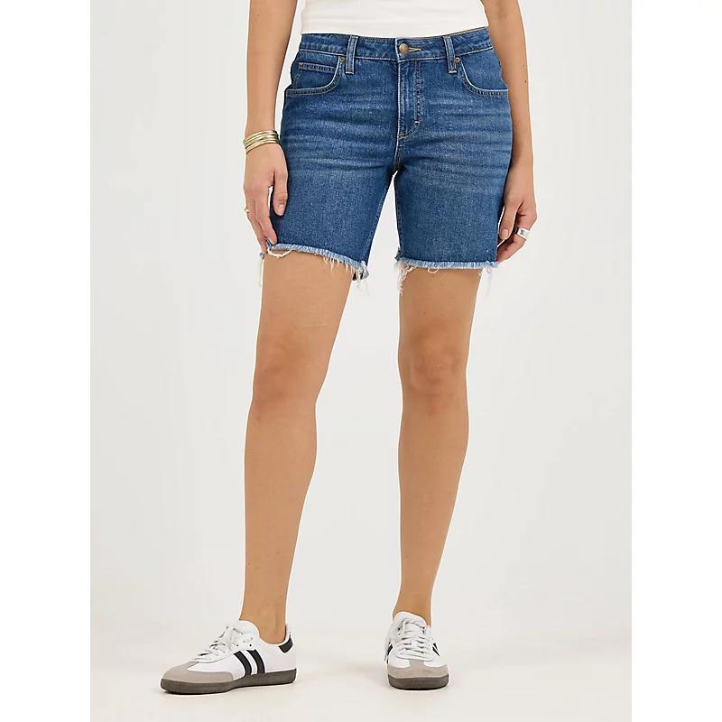 Womens Legendary Frayed Hem Side Slit Shorts Product Image