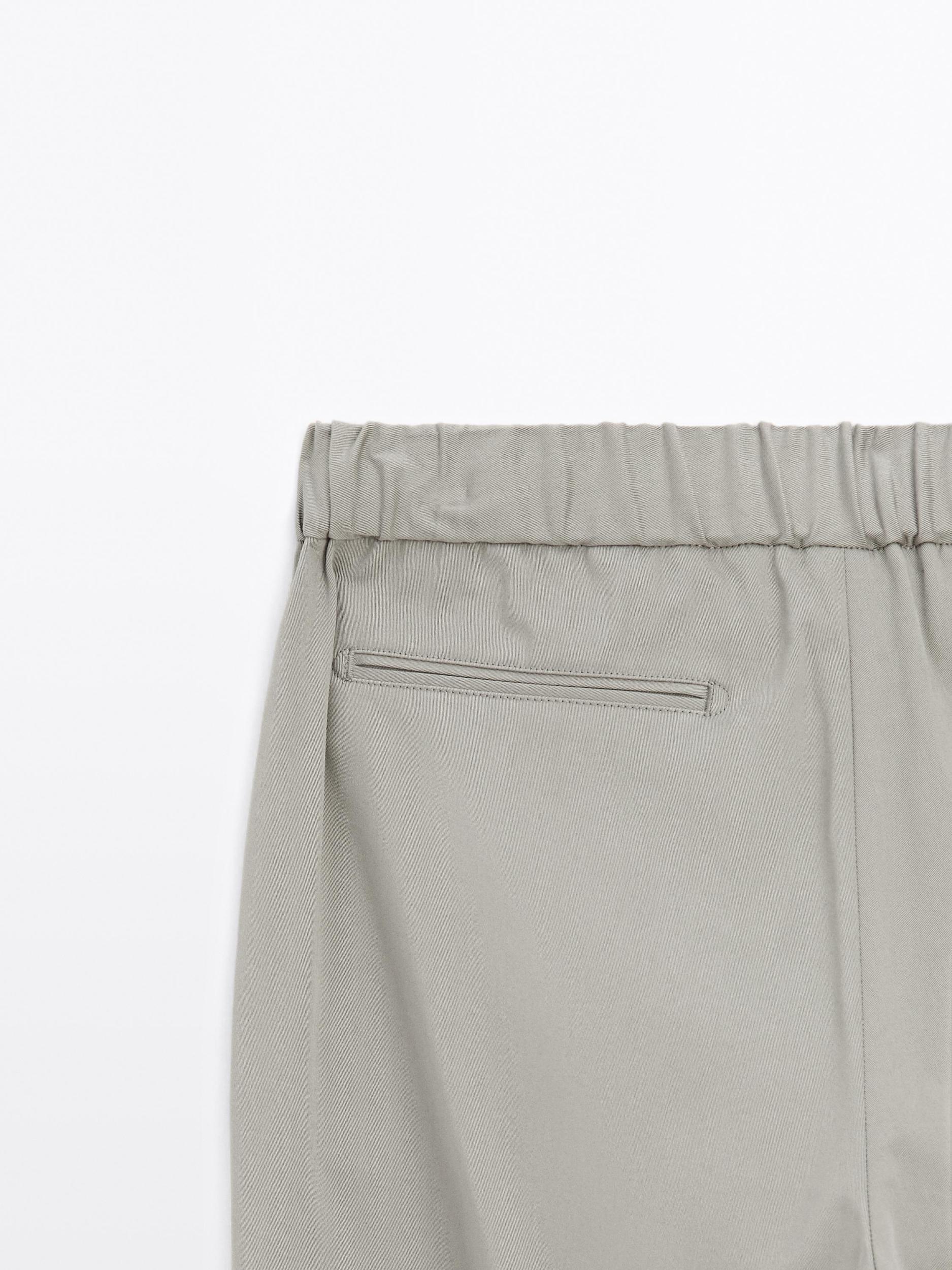 Cotton blend semi joggers Product Image