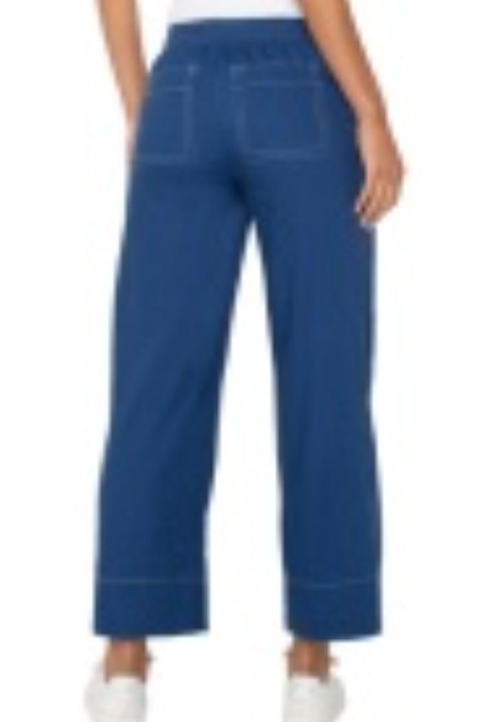 Pull On Draw String Wide Leg Pant Product Image