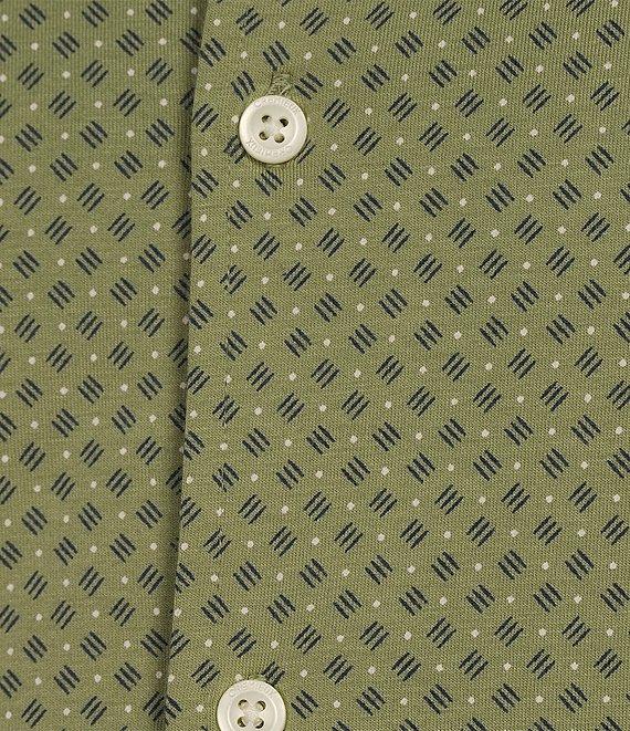 Cremieux Blue Label Stretch Jersey Allover Print Short Sleeve Coatfront Shirt Product Image