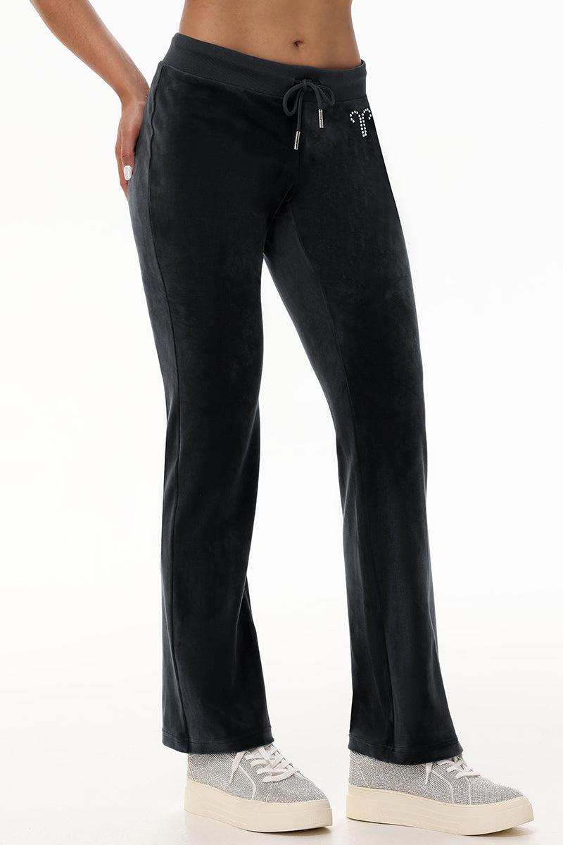 Custom Zodiac OG Big Bling Velour Track Pants Product Image