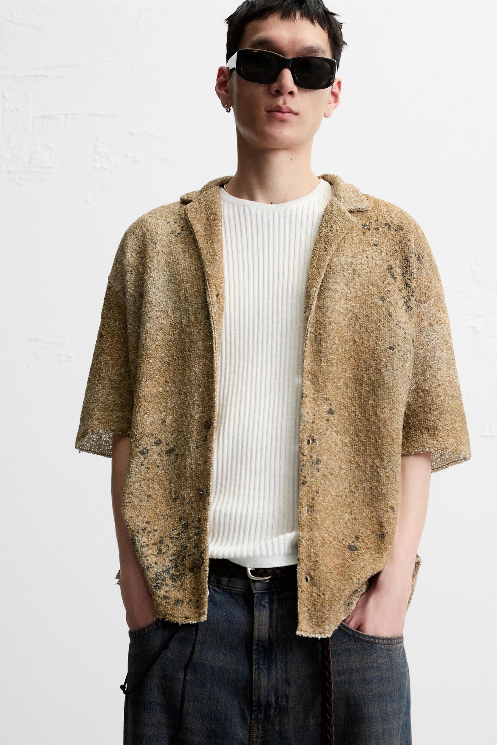 ABSTRACT PRINT KNIT SHIRT Product Image