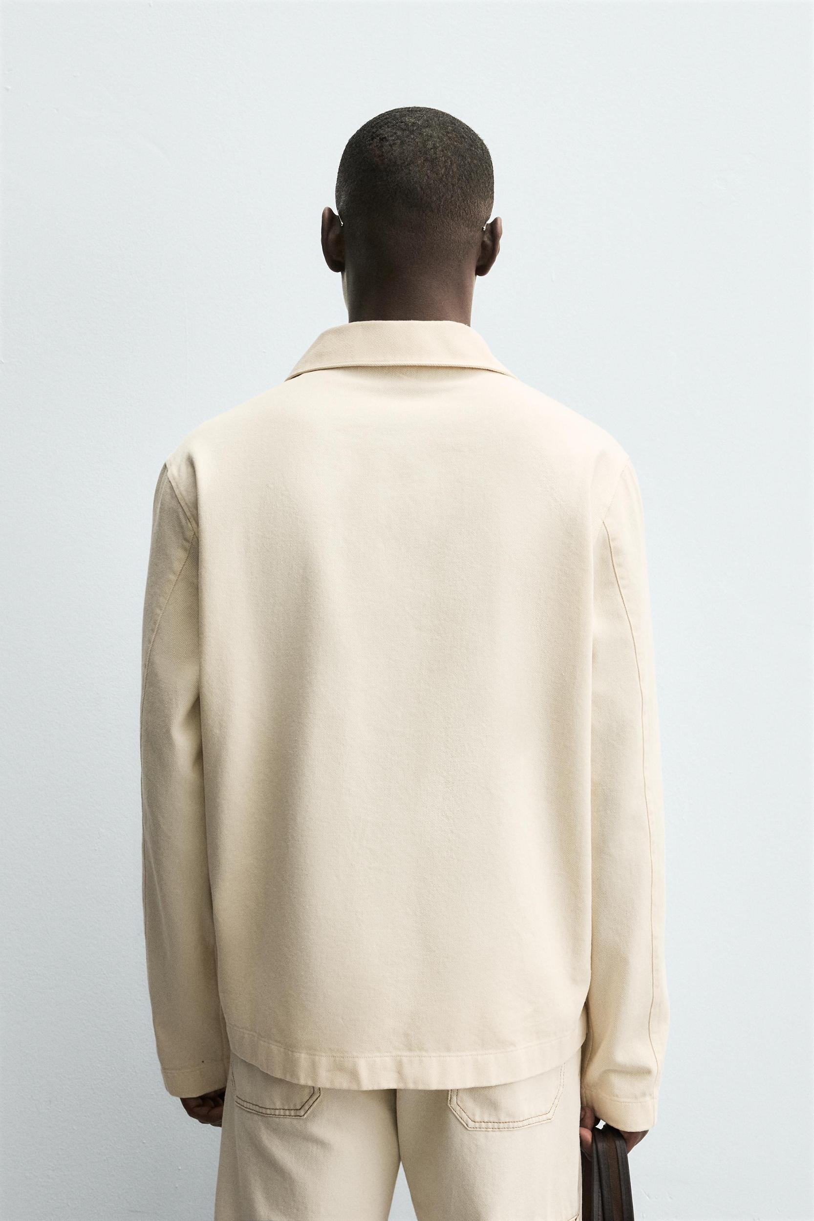 WASHED TEXTURED OVERSHIRT Product Image